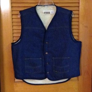 Vintage Sears and Roebuck western wear denim vest